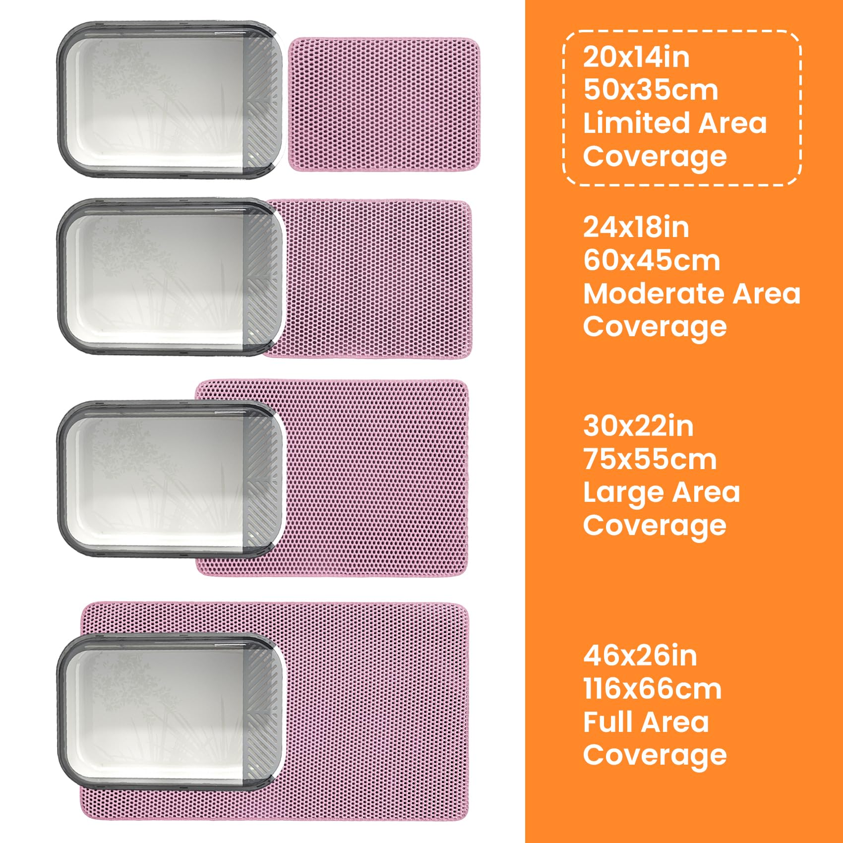 Petinstinct litter mat simplifies daily cleanup with easy litter trapping.