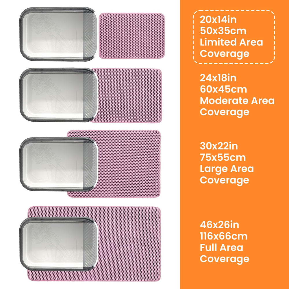 Petinstinct litter mat simplifies daily cleanup with easy litter trapping.