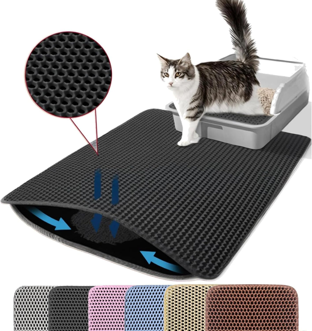 Petinstinct small cat litter mat top view, compact for tight spaces.