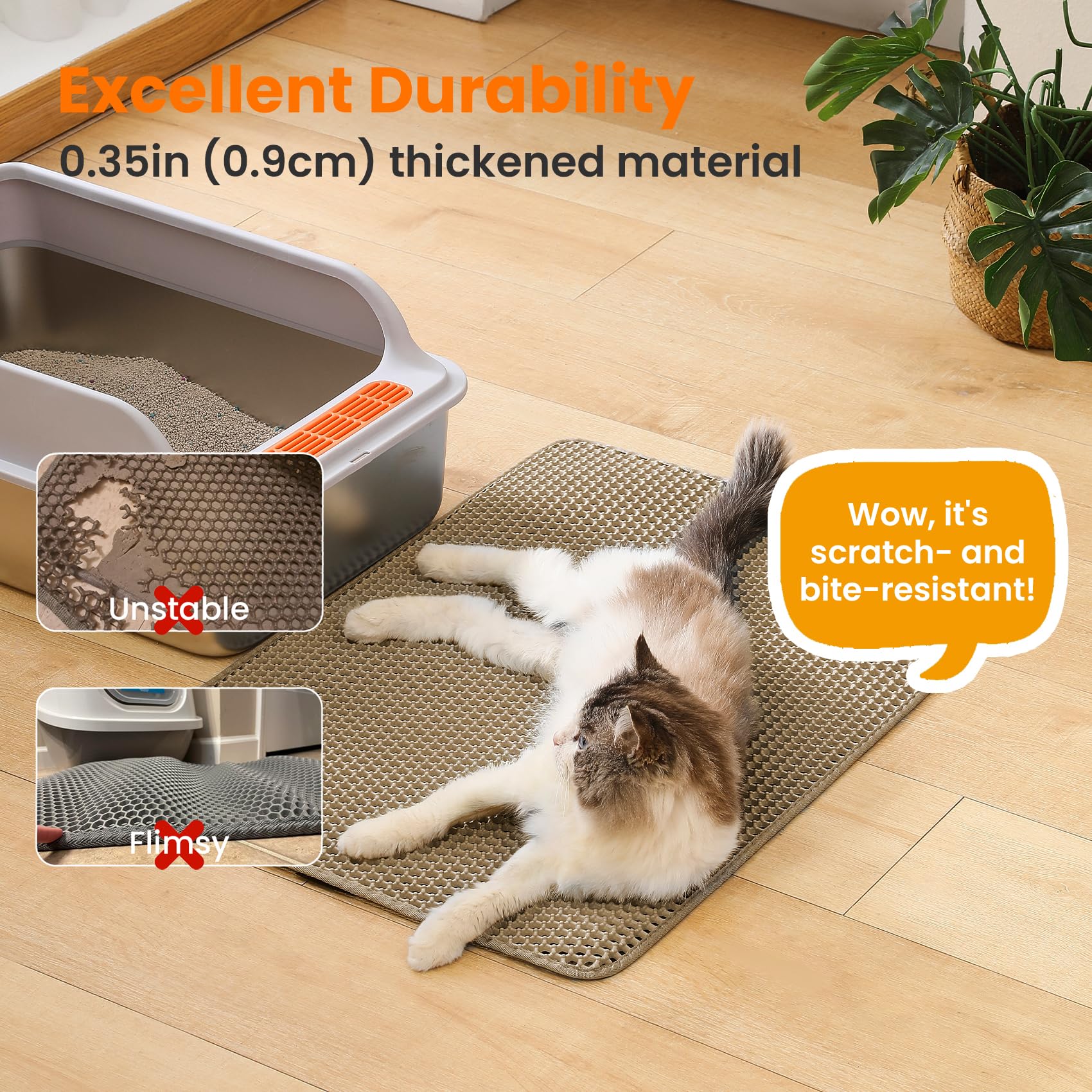 Petinstinct urine-proof design protects floors from spills after use