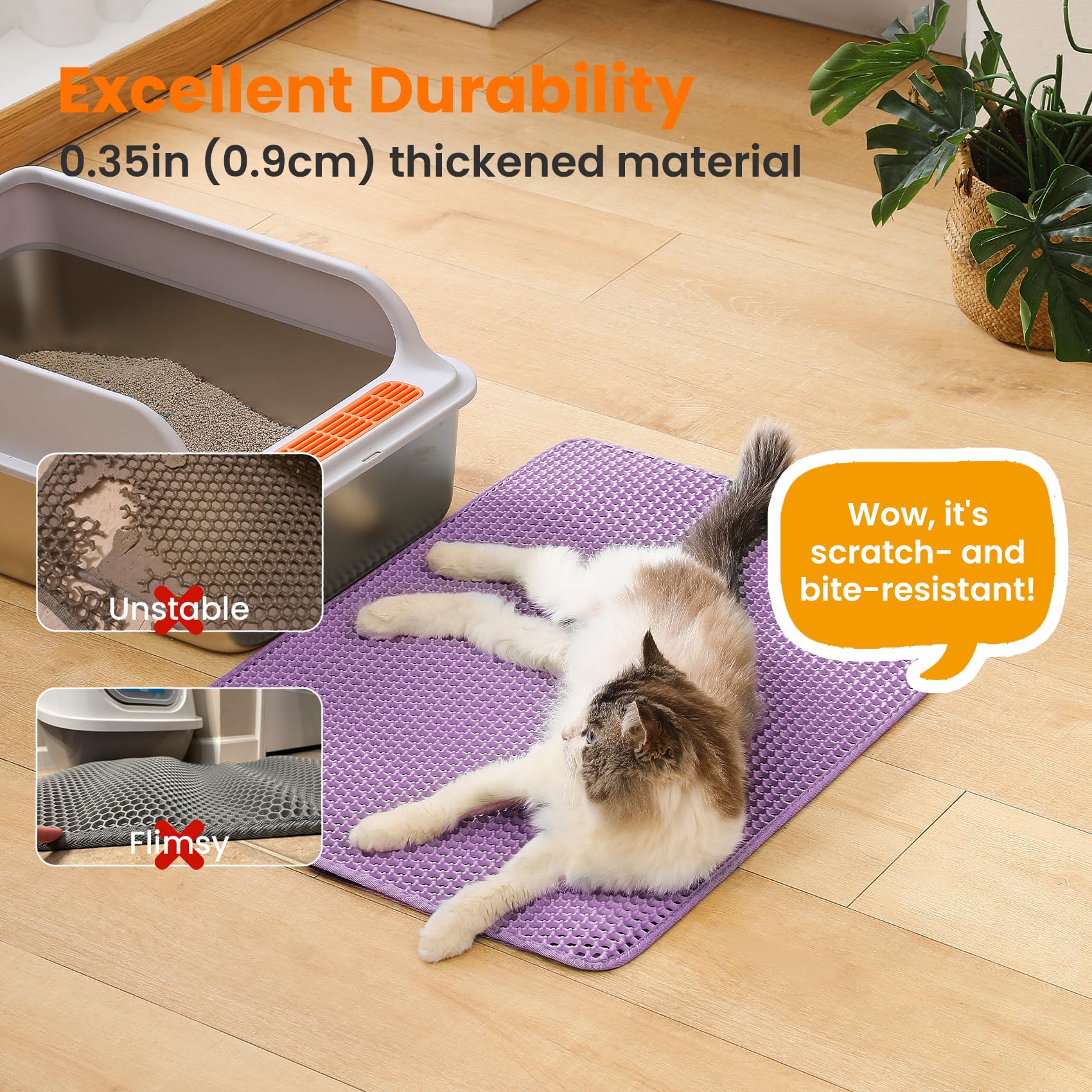 Petinstinct XL durable EVA material offers long-lasting use.