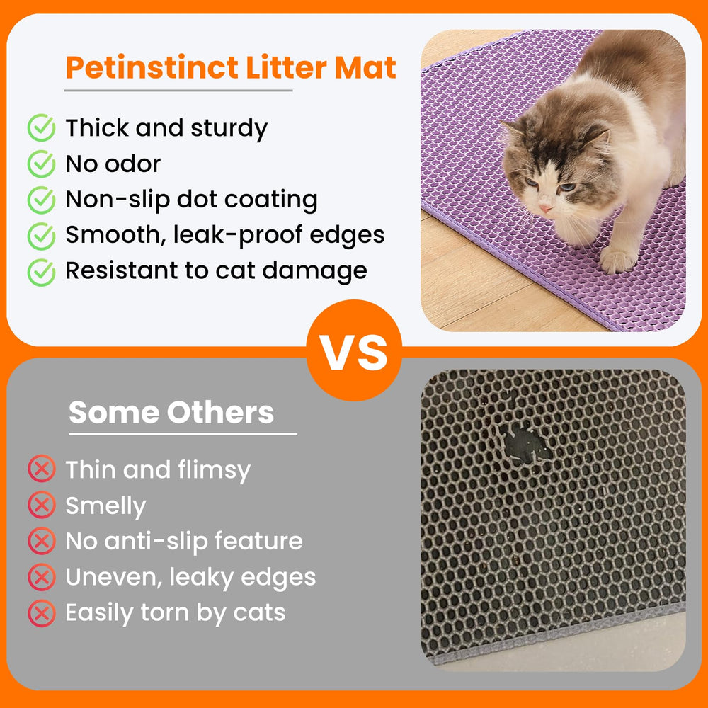 Petinstinct XL honeycomb top closeup shows litter trapping design.