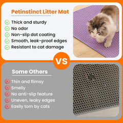 Petinstinct XL honeycomb top closeup shows litter trapping design.