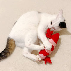 Petio Shrimp stuffed animal lightweight 65g enables easy toss-and-fetch play.