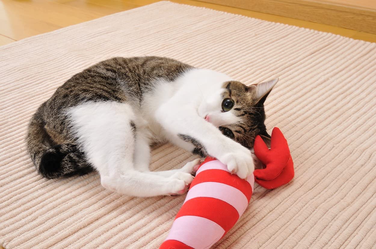 Petio Shrimp stuffed animal travel companion for on-the-go pets.
