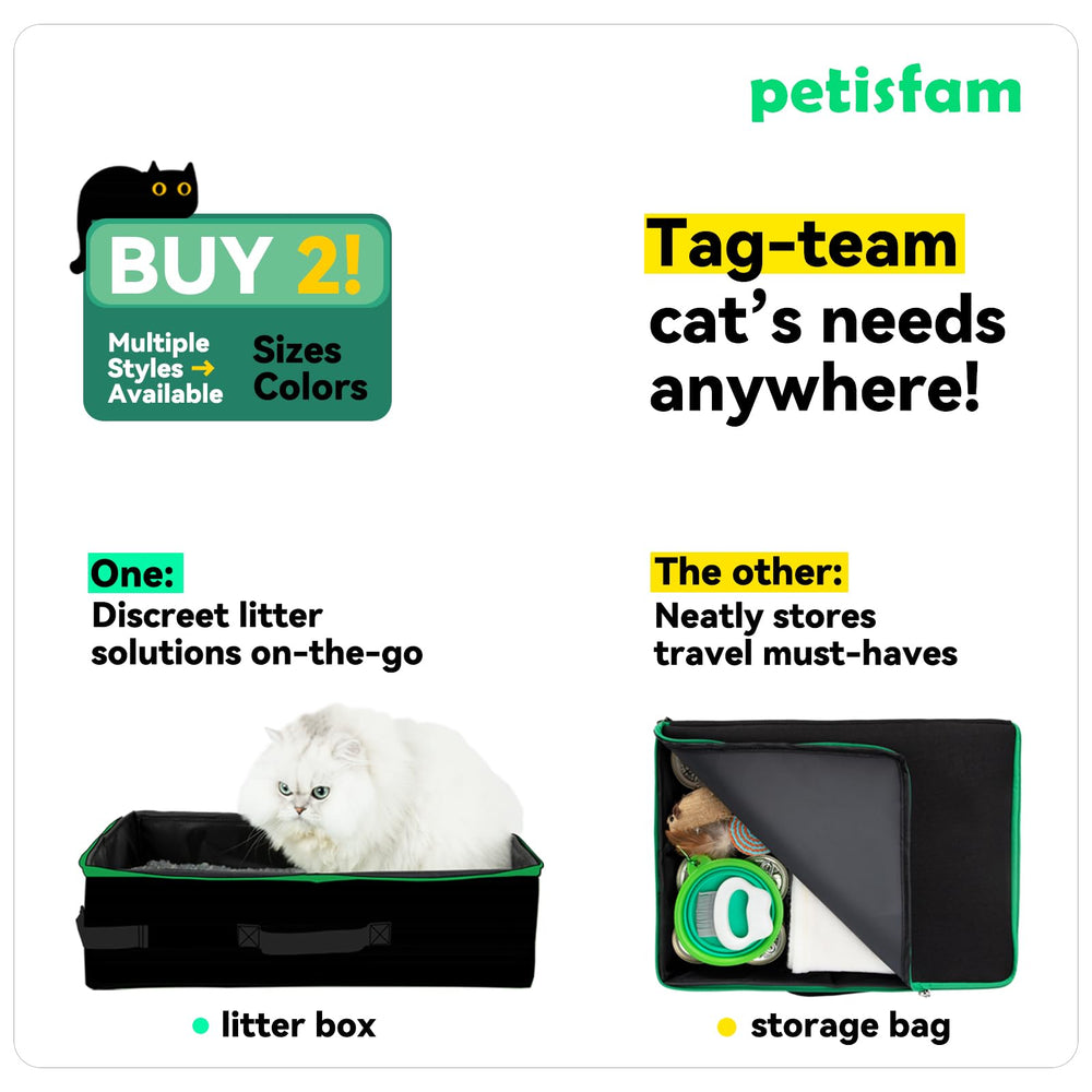 petisfam portable travel litter box waterproof material ensures durability