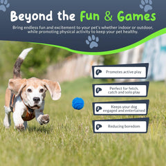 Petite Paws SuperFetch green ball, 1.5 inch, great for indoor fetch and dental-friendly play.