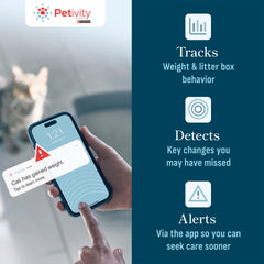 Petivity dashboard displays litter activity trends for easier daily monitoring.