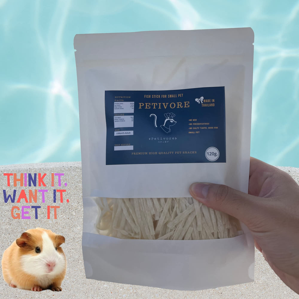 PETIVORE fish stick squirrel snack highlights versatile reward for curious pets.