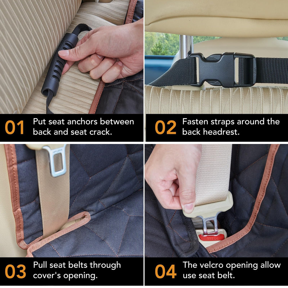 Petiza seat cover side barriers prevent dogs from jumping forward.