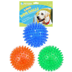 Petizer 3-pack 2.5in squeaky balls set ready for pool play and fetch