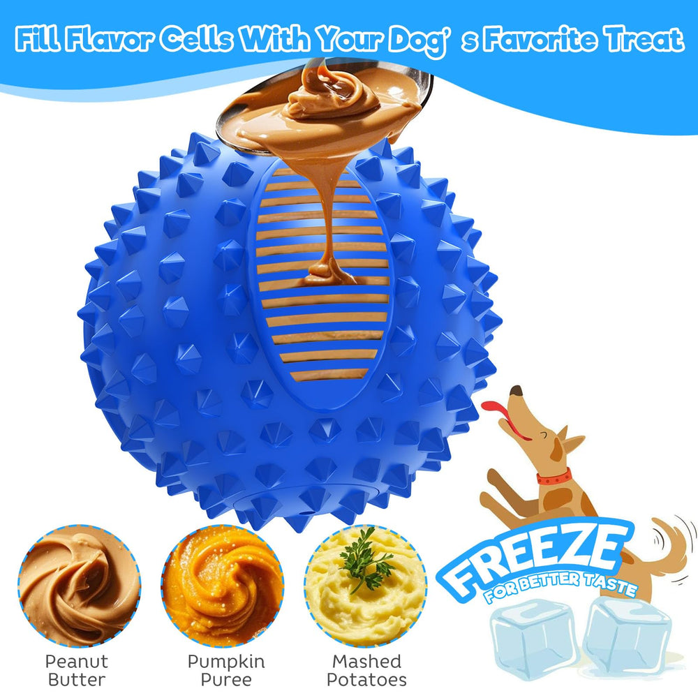 Petizer 4-inch squeaky ball filled with treats demonstrates flavor-cell play.
