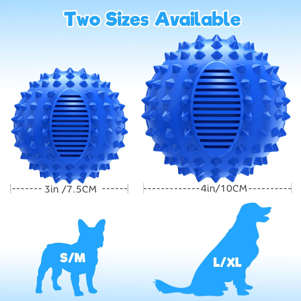 Petizer 4-inch squeaky ball on water surface demonstrates buoyant play.