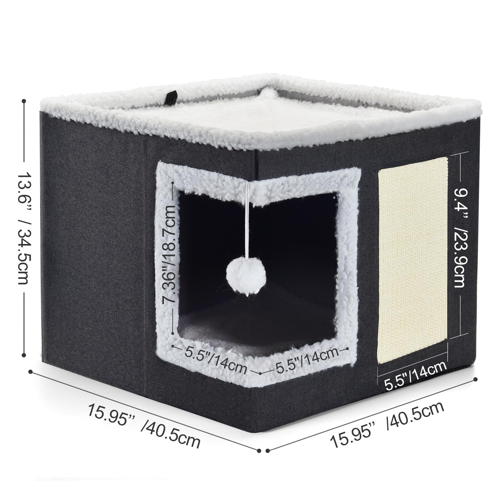 Petizer cat bed foldable design stores flat for compact living spaces.