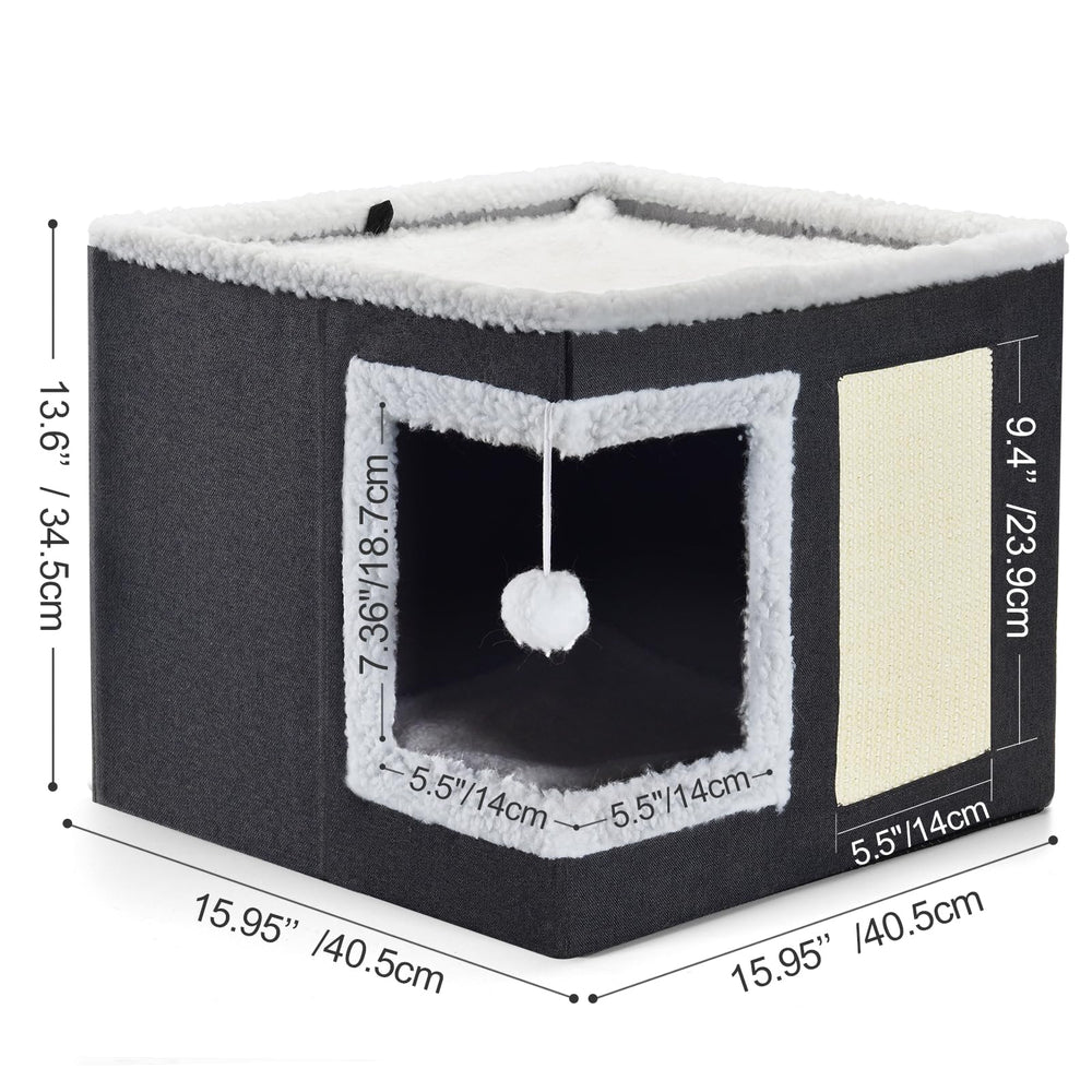 Petizer cat bed foldable design stores flat for compact living spaces.