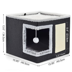 Petizer cat bed foldable design stores flat for compact living spaces.