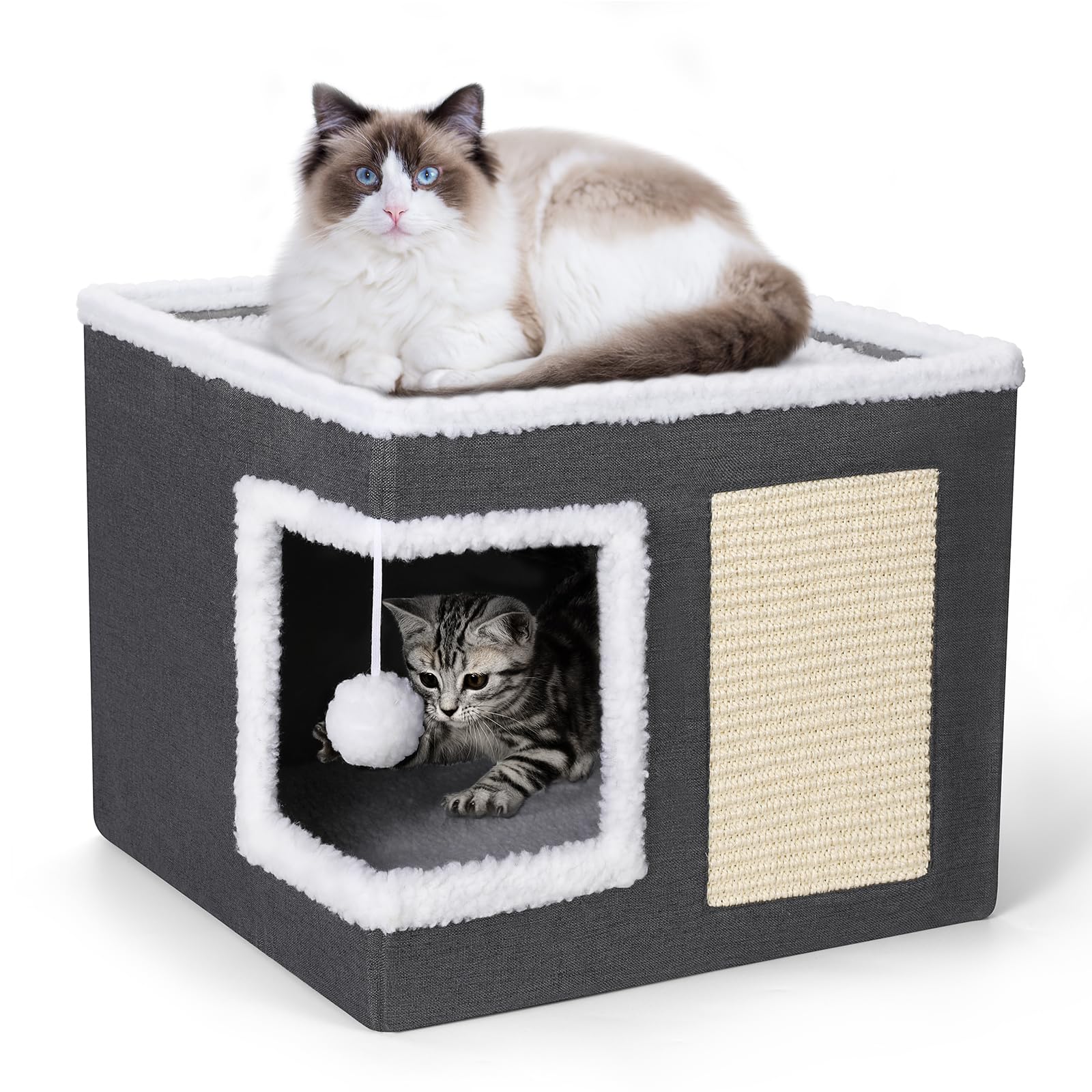 Petizer cat bed private hideaway provides a secure, cozy retreat for indoor cats.