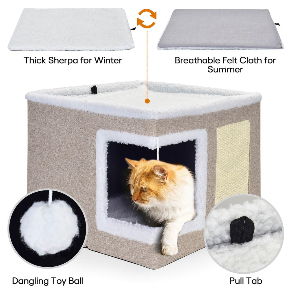 Petizer cat cave foldable design offers easy setup and storage.