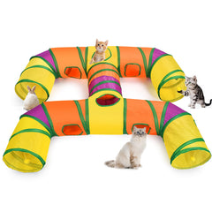 Petizer cat tunnel 4way folded for easy storage and travel.