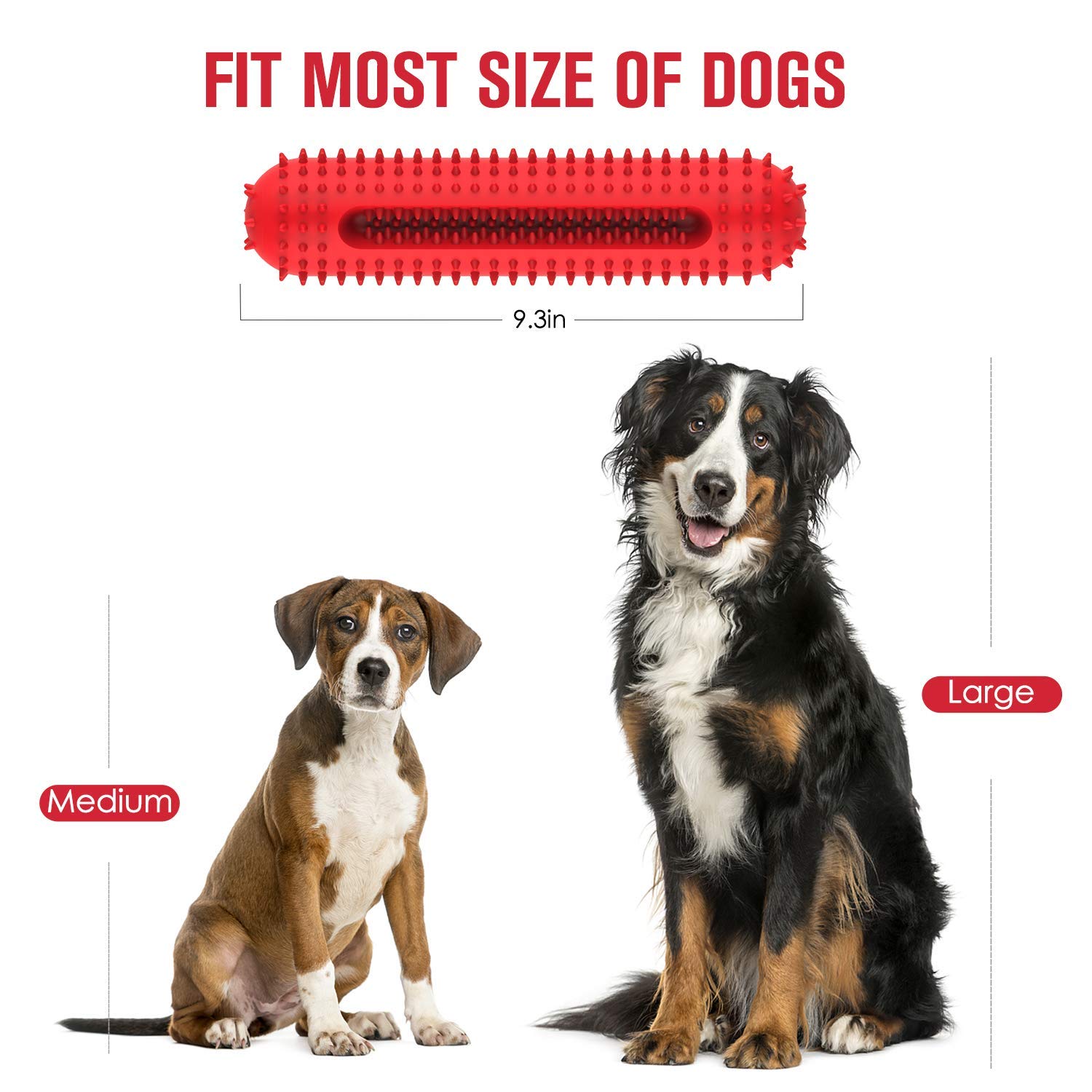 Petizer 9-3-inch length fits medium to large dogs for supervised fetch and gnawing