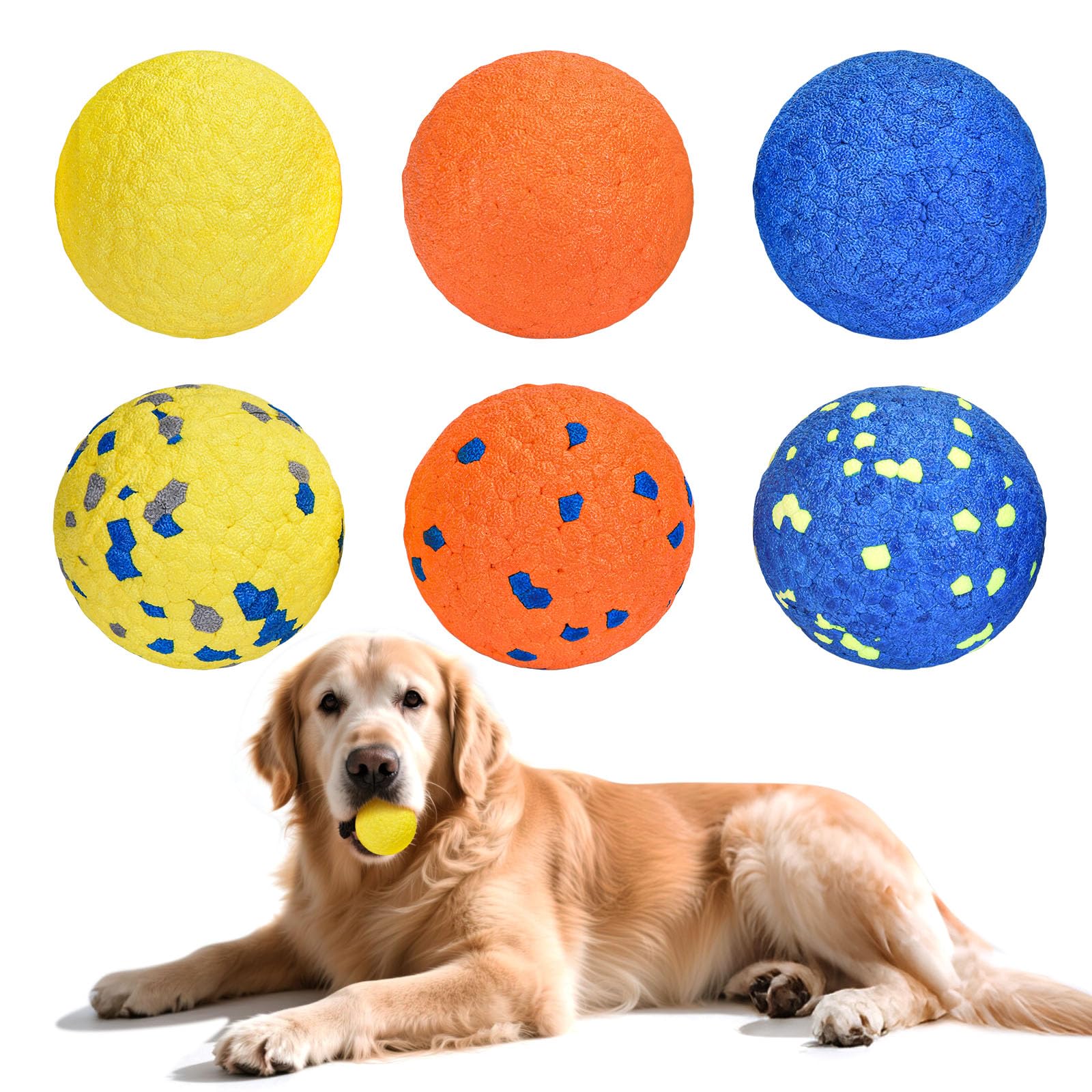 Petizer ETPU dog balls with durable bounce, ideal for tough chewers during fetch.