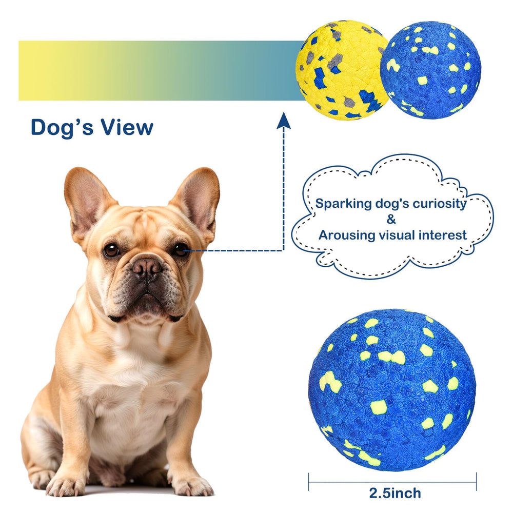 Petizer ETPU dog balls floating in water, perfect for water-loving dogs.