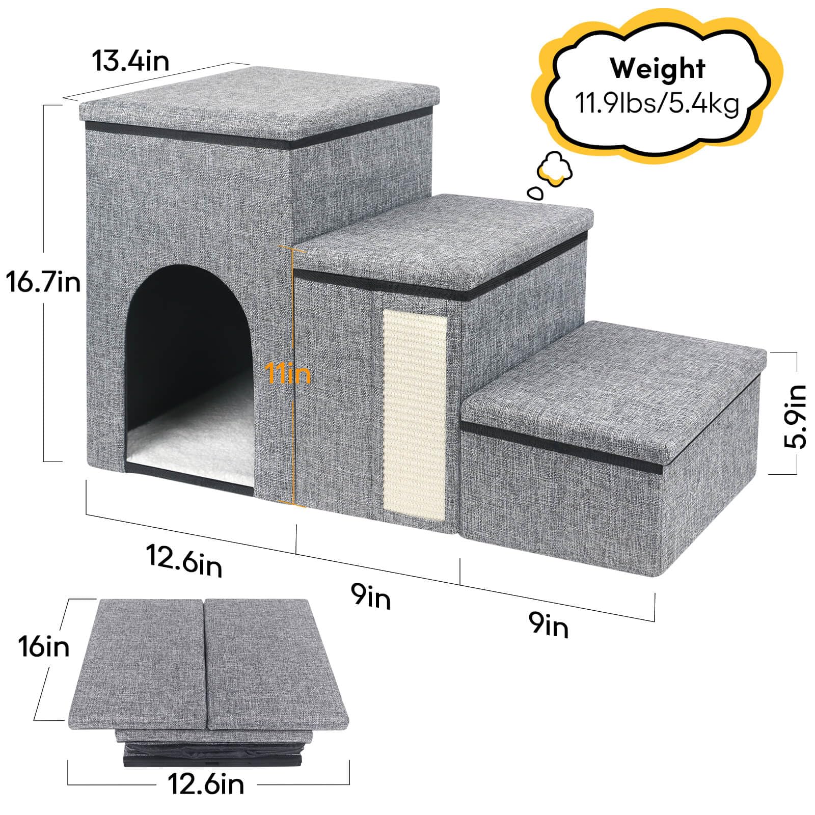 Petizer non-slip bottom keeps the stairs steady on hardwood floors
