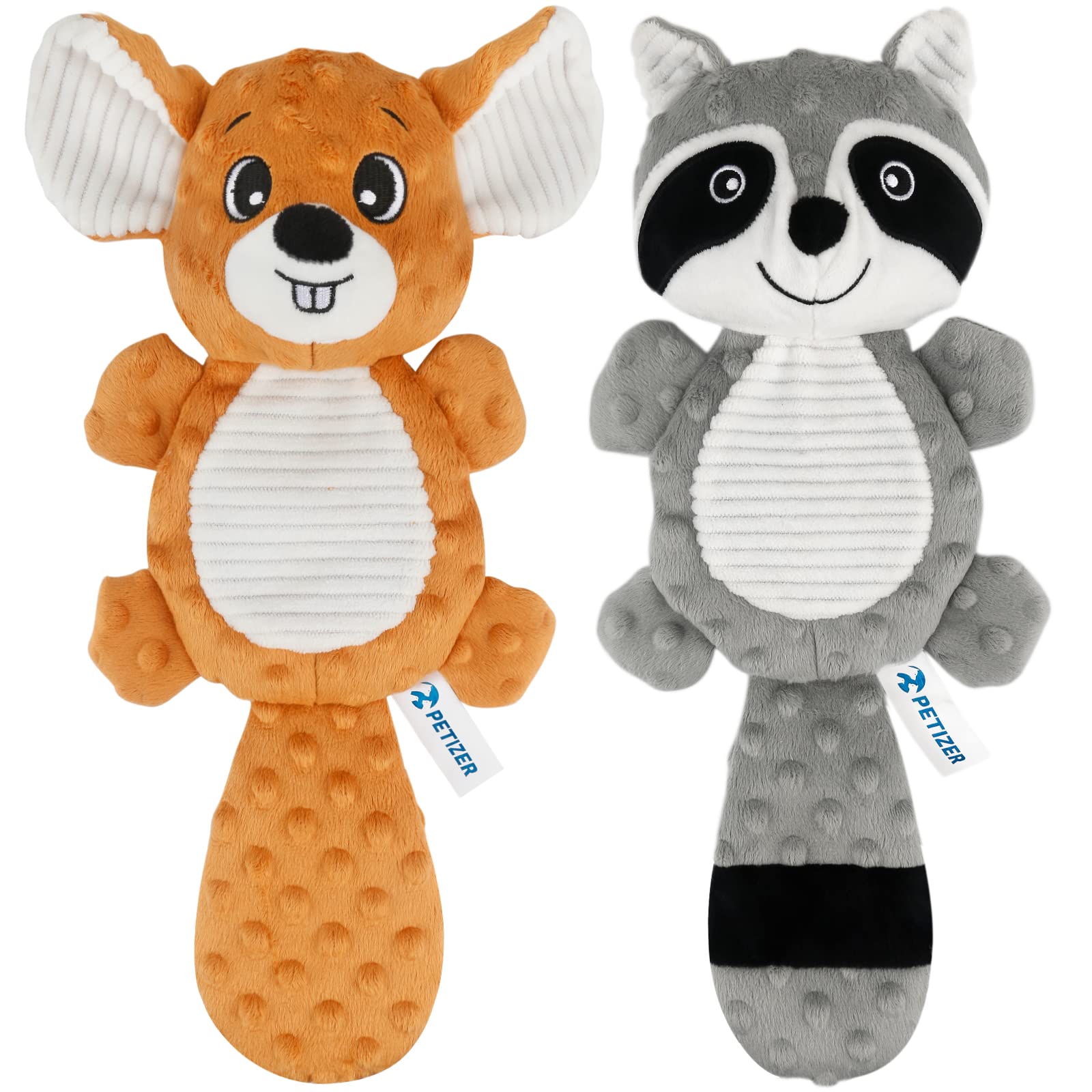 Petizer plush squeaky squirrel toy for interactive play and bonding.