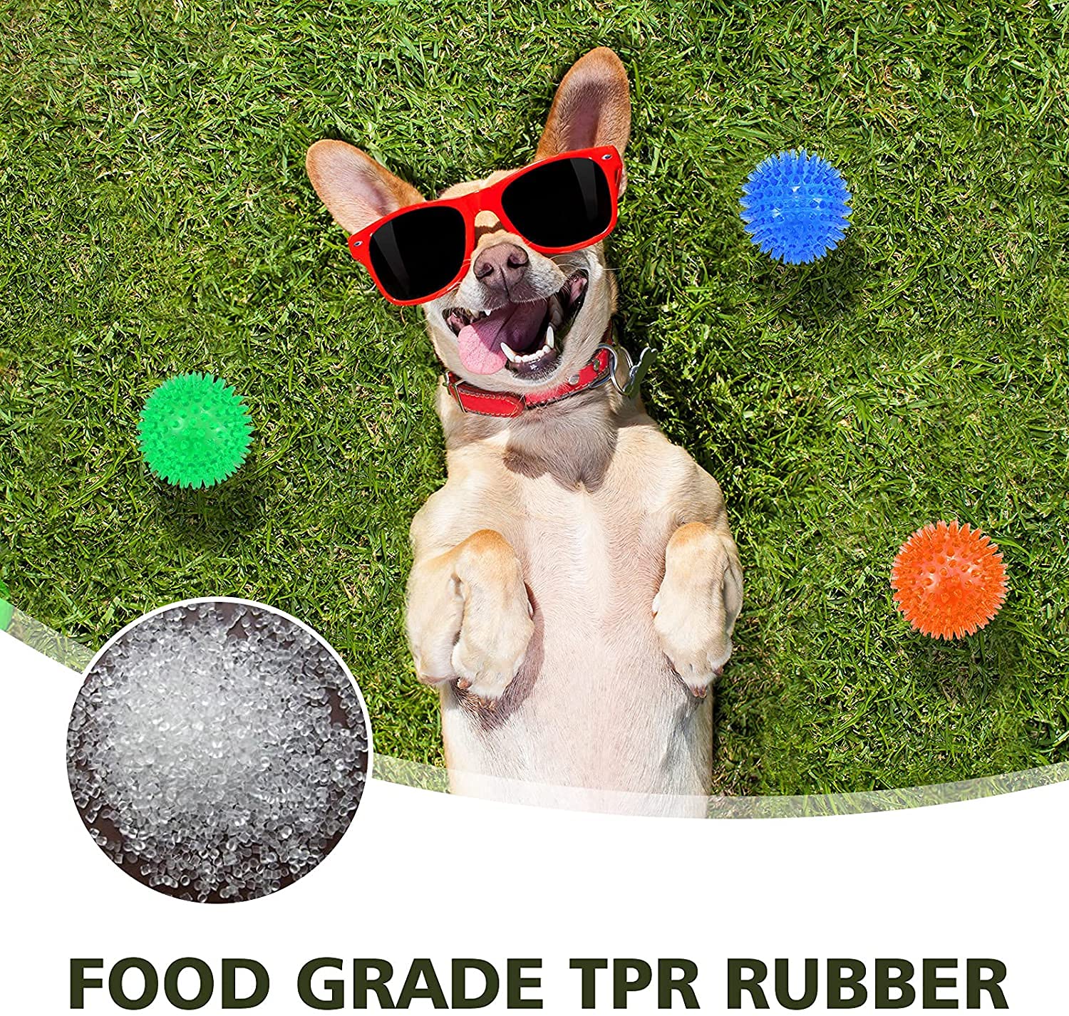 Petizer spiky dog ball offers chewing relief and dental stimulation