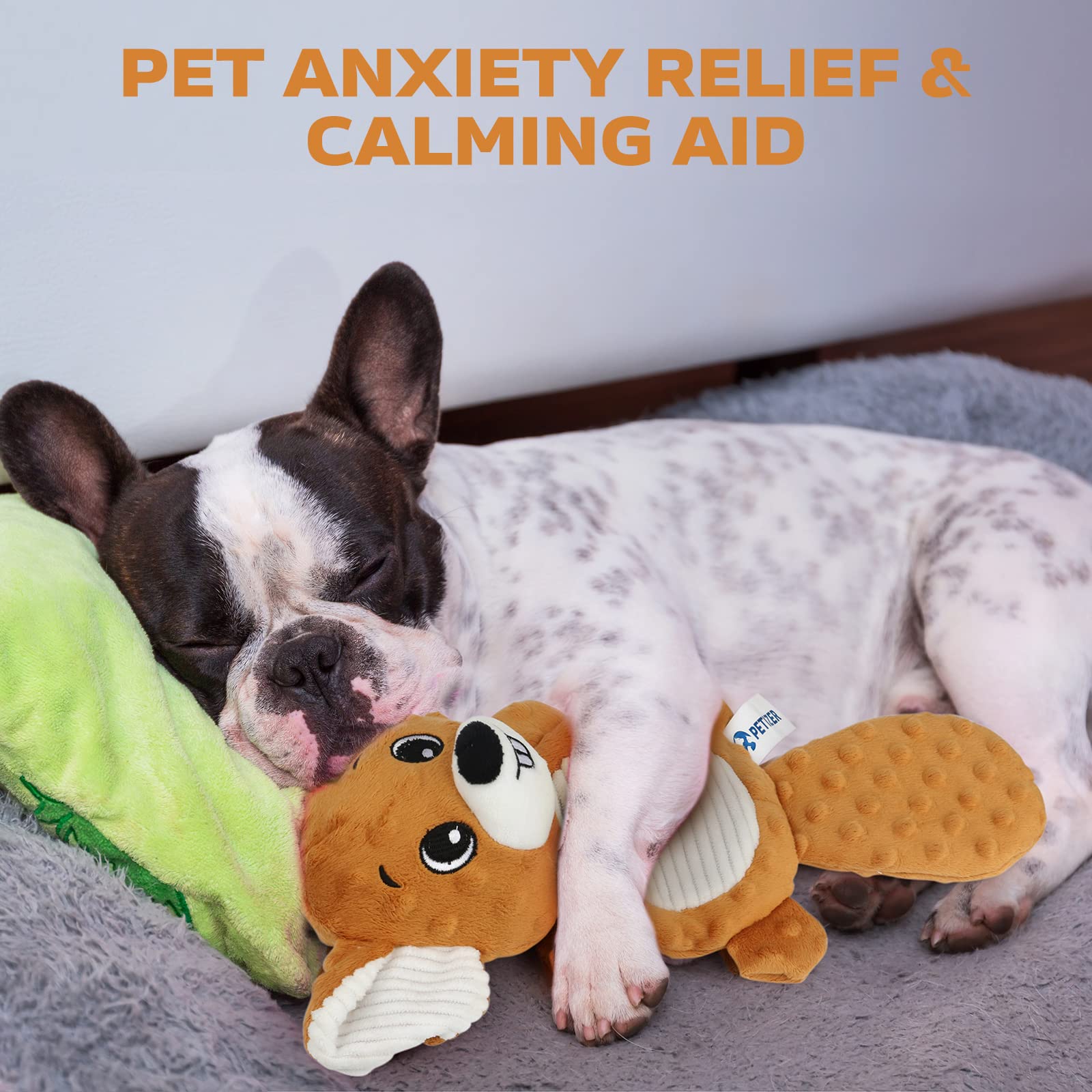 Petizer squeaker and crinkle toy showcases engaging sounds for fetch and tug.