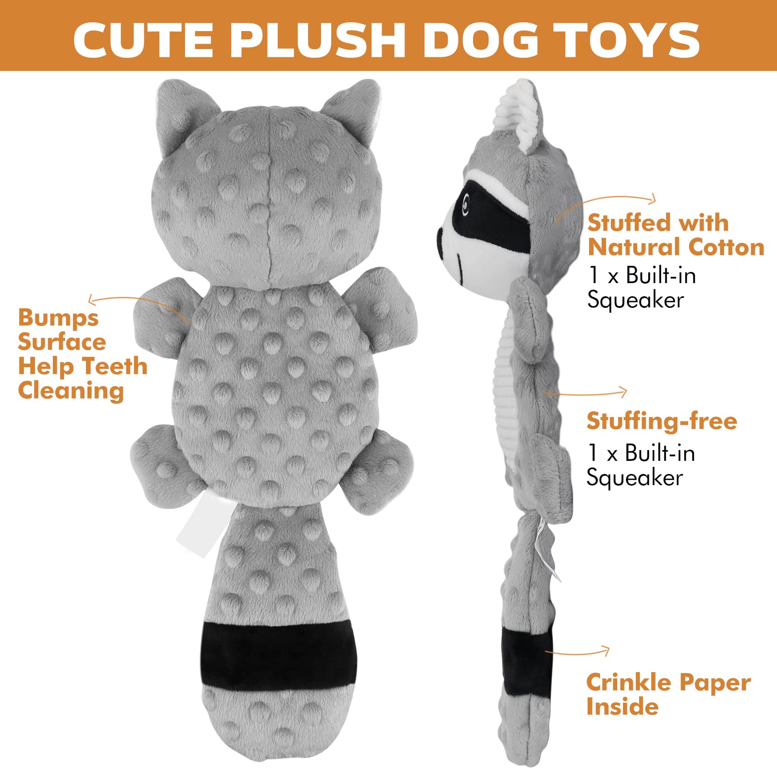 Petizer two-pack dog toys offer cuddly comfort and versatile play.