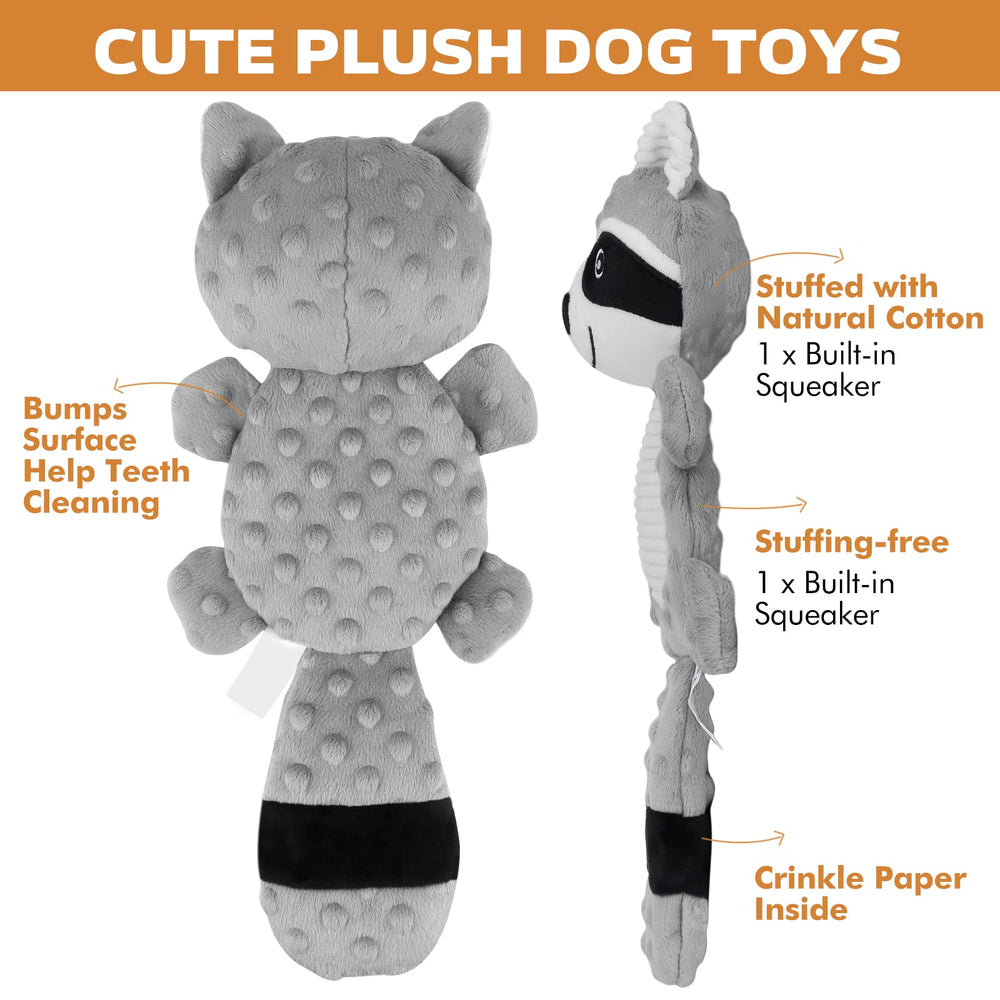 Petizer two-pack dog toys offer cuddly comfort and versatile play.
