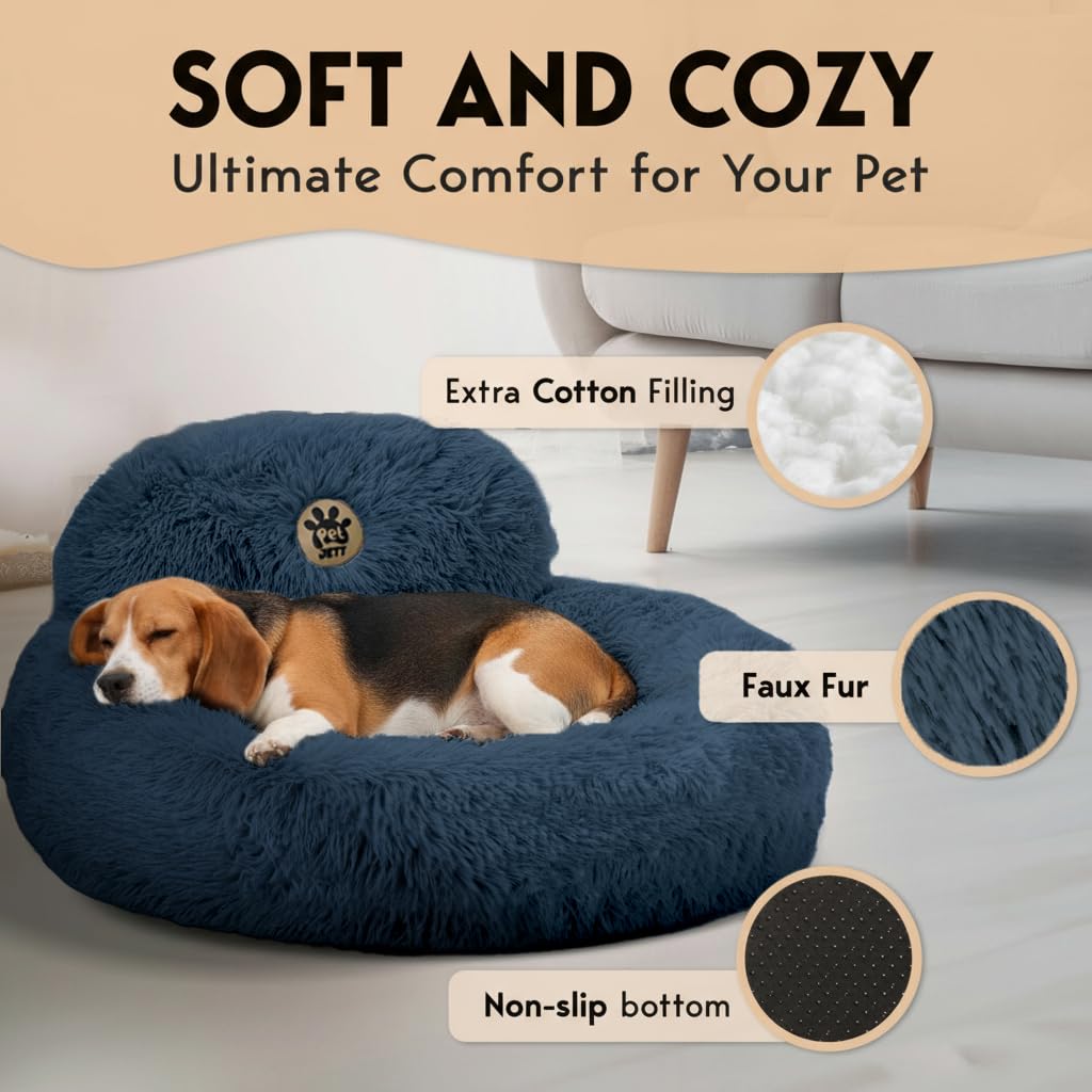 PetJett calming dog bed anti-slip bottom stays in place