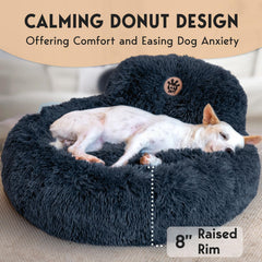 PetJett calming dog bed with ultra-soft plush fabric for lounging