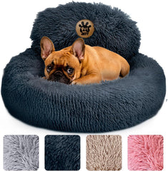 PET JETT calming-donut-bed-round-23in offers cozy curls and restful naps.