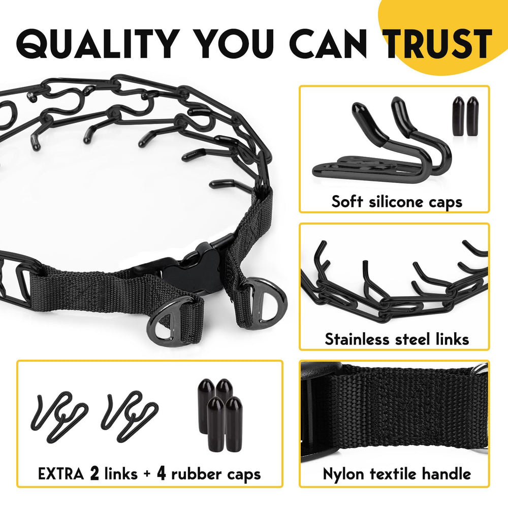 PetJett ProTrainer collar prong: ajuste de tamaño fácil para cualquier cuello.