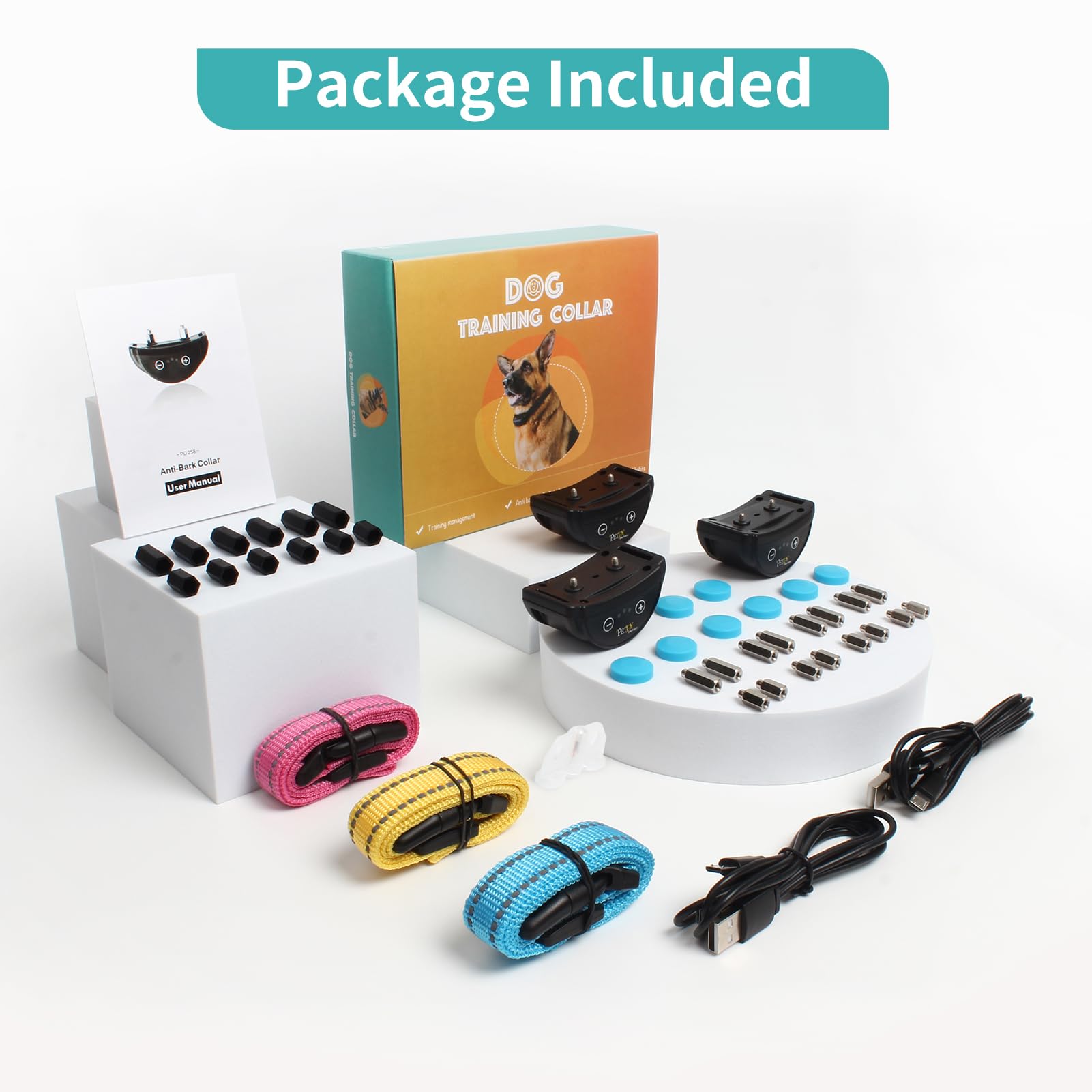 PetJoy IPX7 waterproof bark collar withstands rain and splashes during outdoor use.