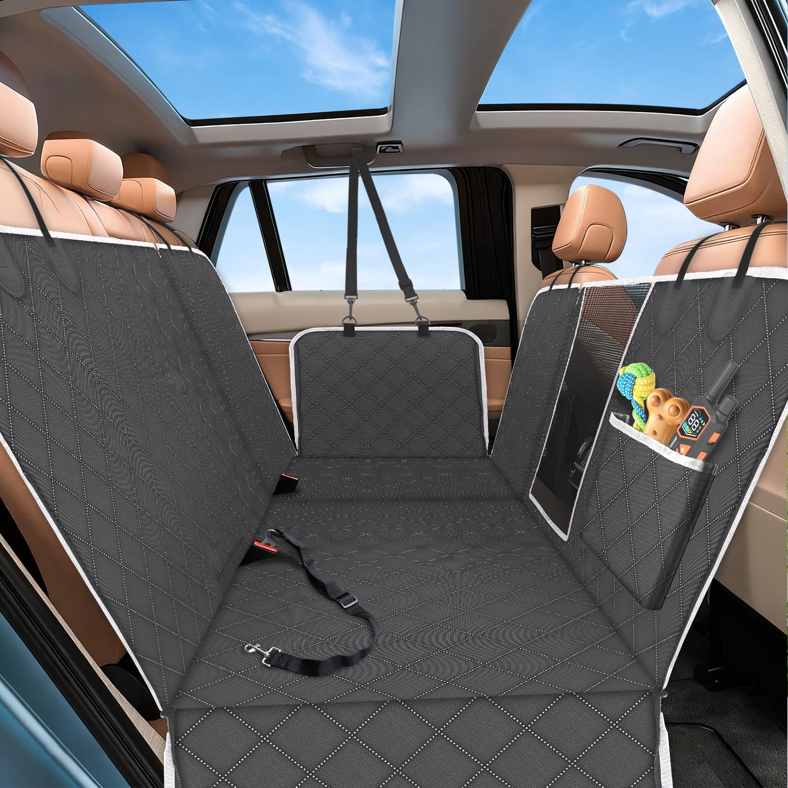 PetJoy dog car seat cover in 5-in-1 mode protects seats on drives