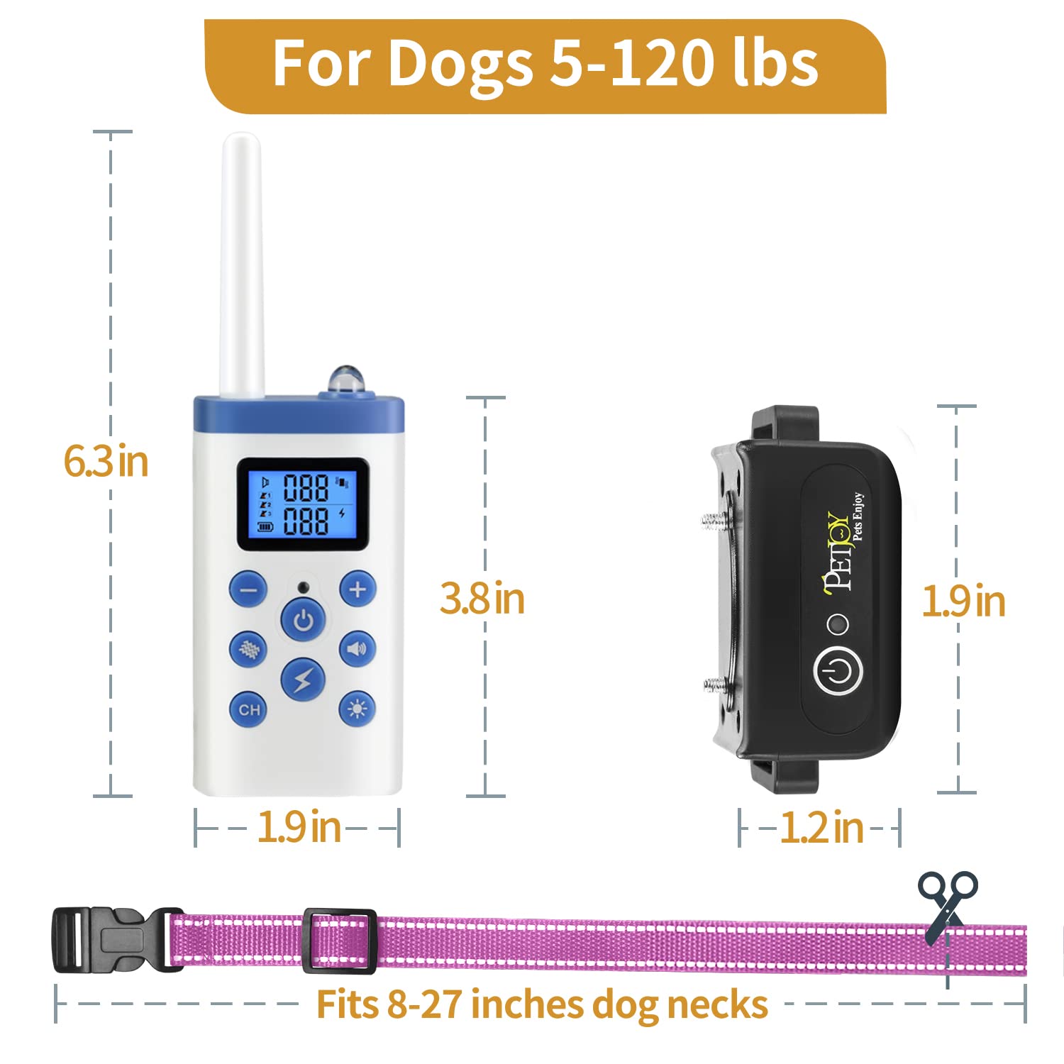PetJoy long-life remote battery emphasizes low-maintenance training sessions.