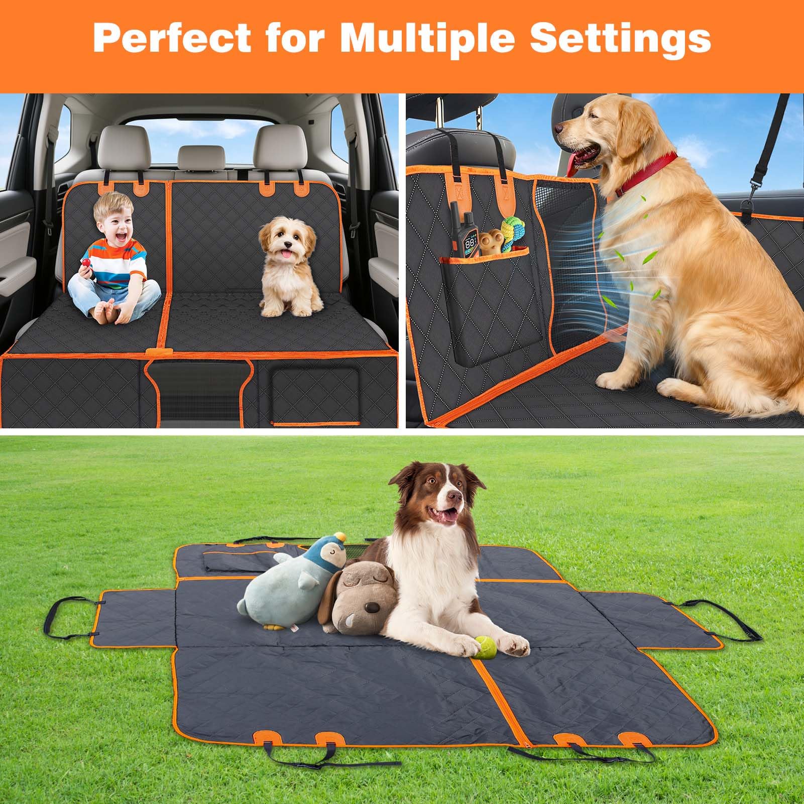 PetJoy non-slip bottom grips keep the cover in place on most vehicles.