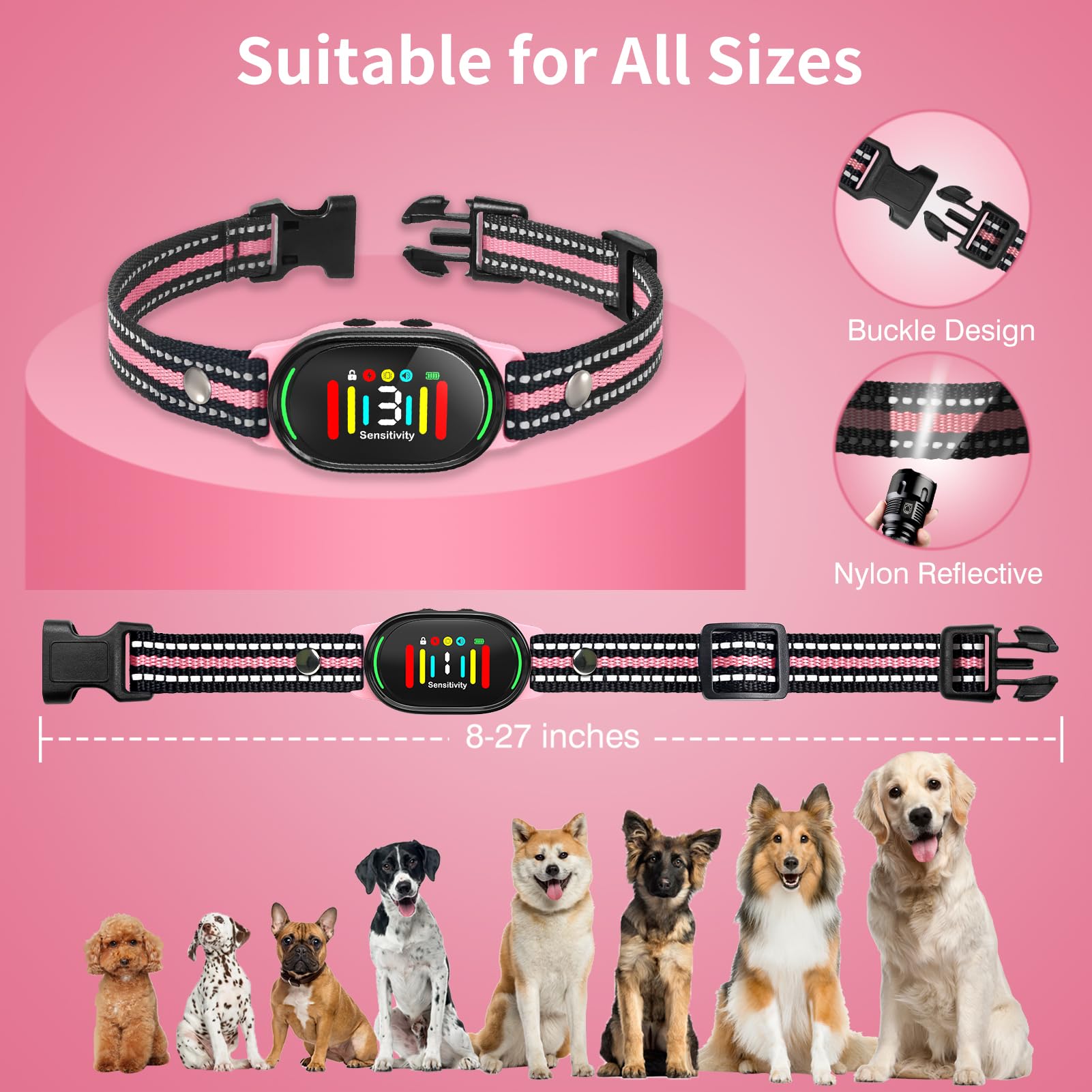 PetJoy large-dog-fit collar built for larger dogs with durable materials