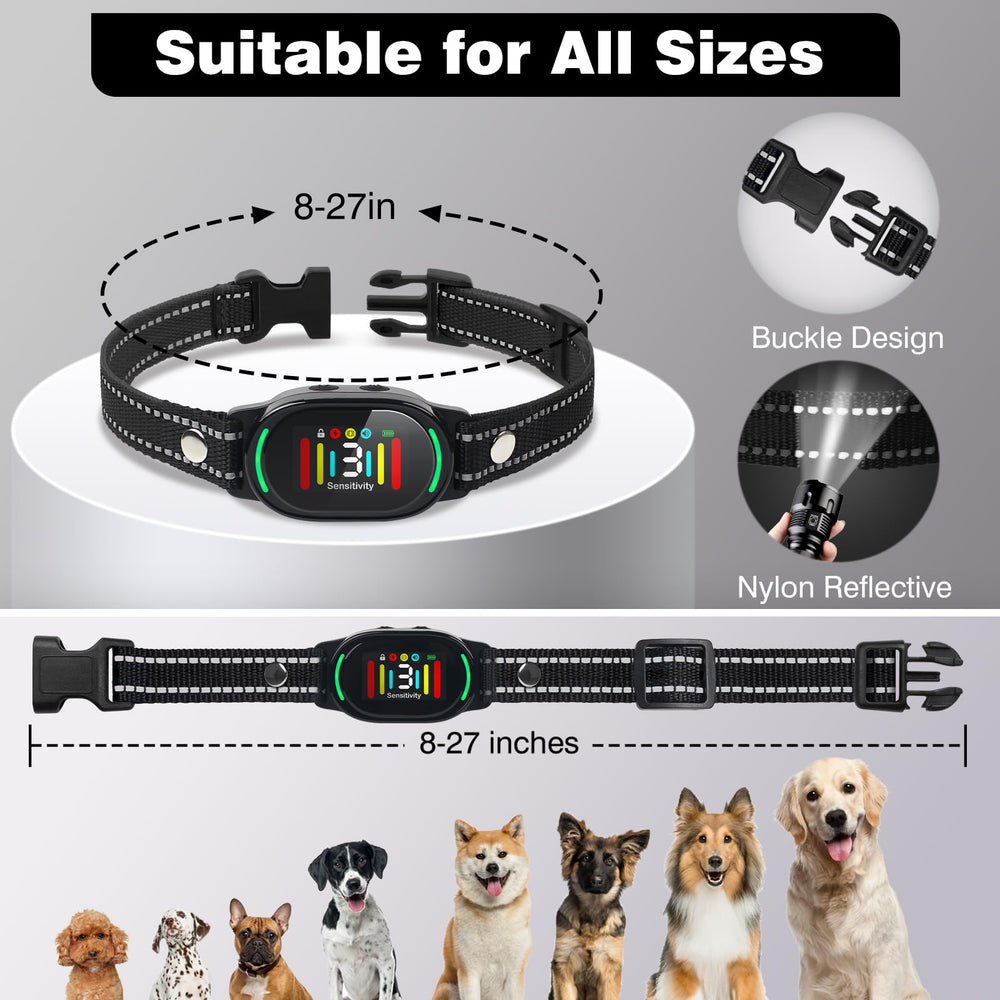 PetJoy Smart Bark Collar standby mode after multiple triggers for humane pauses.