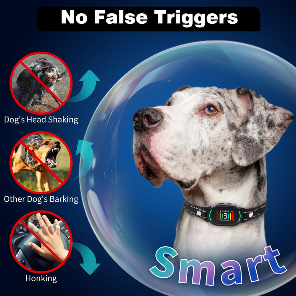 PetJoy Smart Bark Collar shock mode icon indicating optional corrective option.