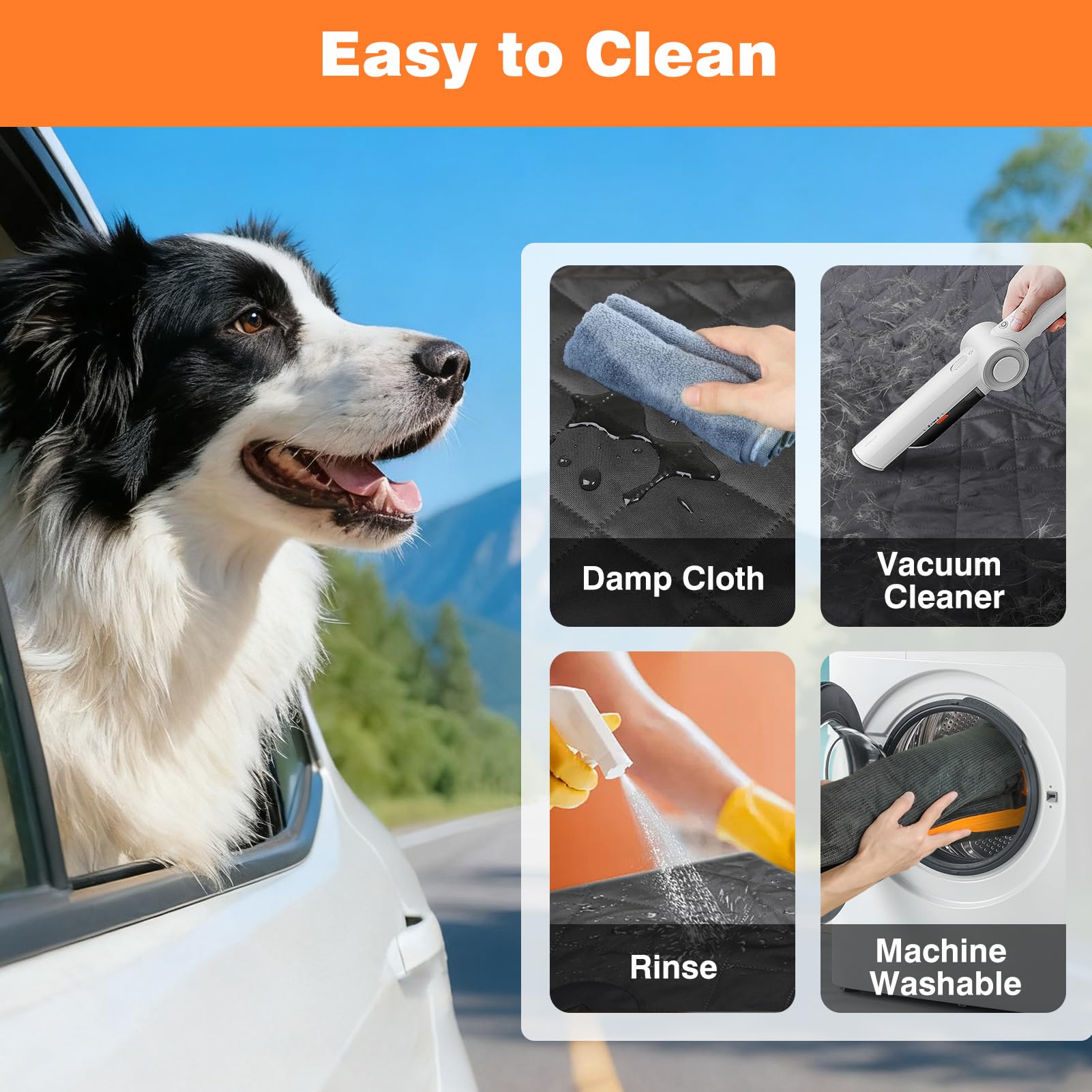PetJoy ventilated mesh windows promote airflow and reduce pet anxiety during trips.