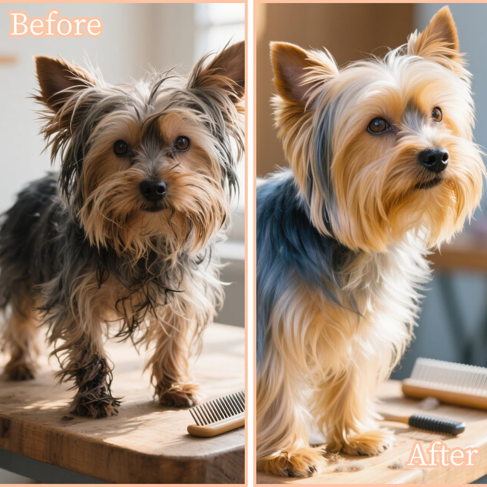 PetJoyHaven cloud-brush pink side view emphasizes easy maintenance after brushing.
