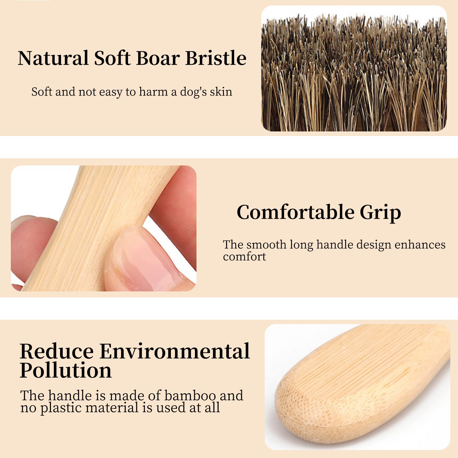PetJoyHaven ergonomic wooden handle design in use for comfortable sessions.