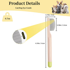 PetJoyHaven round-tip arc teeth for gentle, skin-friendly grooming around eyes and muzzle