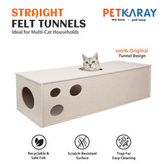 Petkaray hideaway cave close-up shows soft felt and inviting interior for lounging.