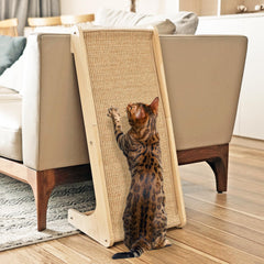 PETKARAY Cat Scratcher large L-Shape sisal ramp for lasting indoor claw relief.