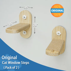 PETKARAY cat window perch on sill demonstrating easy access to bird watching